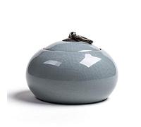 YHNNH Urnas de cremación cerámica Hechas a Mano for Mascotas, ataúd for Cenizas en el salón conmemorativo, urna funeraria Hecha a for hogar o Cementerio, Perro y Gato(B)