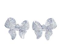 YHNSDJX Pendientes antiguos con diseño de lazo en plata de ley 925 for mujeres y niñas, accesorio de joyería for bodas, citas y compromisos