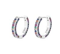 YHNSDJX Pendientes de aro de circonita de colores antiguos for mujer, de plata de ley 925, for niñas, bodas, fiestas, joyas finas de malaquita