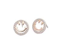 YHNSDJX Pendientes de aro de plata 925 con cristales de colores for mujer, con pavé brillante de circonita cúbica en forma de U, con forma de estrella y luna, pendientes antiguos de moda for niña(2)