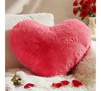 Yhoelata Cojin Corazon, Carmín Cojines Peluche Corazon, Pequeño Almohada en Forma de Corazón Cojín Sofa Personalizado, Cojines Cama Decorativos Aesthetic, Regalo 25x35cm