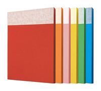 YHOMU Juego de 6 blocs de notas coloridas, sustituto de notas adhesivas de arcoíris, blocs de notas de corte de papel, papelería, colores vivos para hogar, escuela, oficina, proyectos de arte