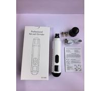 YHomU Molinillo de uñas para perros con luz LED, 5 velocidades, 40 a 45 dB, silencioso, recortador de uñas para perros y gatos pequeños, medianos y grandes, recargable por USB con pantalla LCD, broca