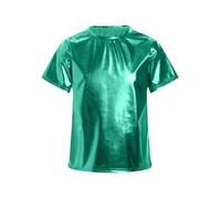 Yhong Camiseta metálica para niños, camiseta corta para danza, yoga, deporte, hip hop, ropa de calle, verano, tallas 98-188, Verde A., 110-116
