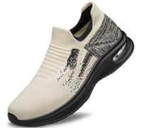 YHOON Mens Walking Trainers Slip on Lightweight Running Shoes Workout Athletic Tennis Shoes Gym Sneakers