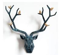 YHRJ Papercraft 3D Animales Cabeza De Ciervo Decoración De Pared,Escultura De Cabeza De Ciervo De Tres Dimensiones Interior, Regalo Colgante De Cabeza De Animal Geométrica, Resina Ecológica, 3 Estilos
