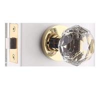 YHRJ Pomo Puerta Interior Manija de Cerradura de Puerta de Cristal de Moda, Tirador de Puerta de Cocina sin Llave para el hogar, Use un Grosor de Puerta de 35-50 mm