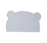 Yhsioaklo Alfombra para comida de perro - Alfombra de alimentación de gato de silicona | Antideslizante lavable, impermeable, forma de oso para cocina, estación de comedor, jaula, balcón al aire libre