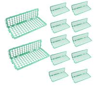 Yhsioaklo Bloqueador debajo de la cama - Tiras transparentes, cinta adhesiva fuerte, barrera flexible ajustable con cierre seguro | Protector de sofá para cama de gato de 12 piezas para sofá