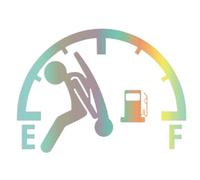 Yhsioaklo Calcomanías reflectantes para coche, calcomanías para tapa de tanque de gasolina, señal de advertencia de alto consumo de gas, vinilo impermeable para exteriores, automóvil, SUV, camión