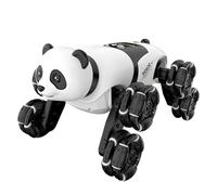 Yhsioaklo Coche RC Juguete Acrobático - Coche teledirigido con Spray de Agua,Vehículo Robot Interactivo en Forma de Panda para Niños y Niños