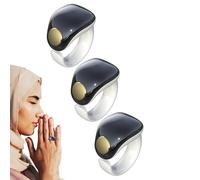 Yhsioaklo Contador de Anillos de oración, Anillos Inteligentes para Hombres, Anillos de oración Digitales Smart Ring, Contador de clicker Recargable de Anillos de, Contador Impermeable para