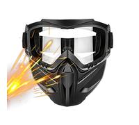 Yhsioaklo Cubierta facial antivaho - Protector resistente al viento con gafas desmontables | Cubierta completa ajustable 2 en 1 | para hombres esquí al aire libre ciclismo trabajo jardinería