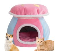 Yhsioaklo Cueva para gatos, caseta de invierno para perros con forma de seta | Casitas para gatos de interior | Para salón, dormitorio, balcón, apartamento y casa