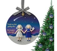 Yhsioaklo de Amistad de Navidad - Colgante acrílico 2D para árbol de Navidad, decoración del hogar, Colgante Decorativo de Bolsas de la Amistad de acrílico | para alféizares de Ventanas al Aire