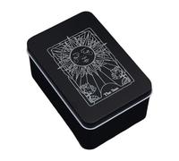 Yhsioaklo de cartas de tarot | Estuche para cartas de tarot de 5 x 3.3 x 2.36 pulgadas | Soporte para mazo de juegos | Contenedor de juego | Estuche para tarjetas de adivinación, impresa con
