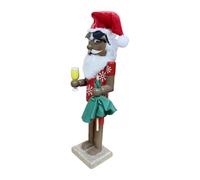 Yhsioaklo de Cascanueces | Figura Coleccionable de Madera para decoración | Cascanueces de Mesa de Papá Noel Africano para Navidad, Estante, gabinete, Cocina, Dormitorio, Sala de Estar, Fiesta,