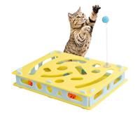 Yhsioaklo de Gato Interactivo | Puntuación de estimulación Mental 40x30x30 cm, Laberinto con Agujeros antiernuos, Accesorio para Ejercicios Interiores para Gatos y Gatos Adultos