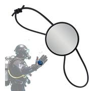 Yhsioaklo Espejo de buceo con correa de mano, portátil, ajustable, resistente al agua, dispositivo de observación subacuática, espejo de inspección subacuática para buceadores, para derivas, esnórquel