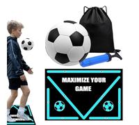 Yhsioaklo Esterilla de entrenamiento para fútbol - Entrenador plegable con pelota | Entrenador de fútbol Dribbling Trainer - para uso en interiores y exteriores, en el espacio, en la oficina, en el