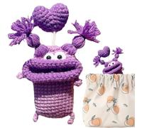 Yhsioaklo Estuche para Llaves extraíble con Dibujos Animados | Nuevo Divertido Llavero Hecho a Mano con decoración Personalizada | Soporte para Coche con de de Ganchillo tierno para Mujeres y