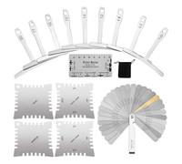 Yhsioaklo GA Indicador De Altura De La Cuerda De Guitarra | Calibre De Acción De Acero Inoxidable | Regla Técnica, Feeler Gauge Preciso, Instrumento Medición Versátil, Configuración Liuteria Musical