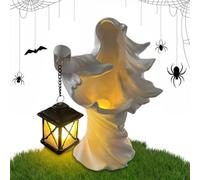 Yhsioaklo Ghost Lantern Sculpture | Halloween Light Up Gothic Decoration