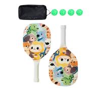 Yhsioaklo Juego de pelotas de paddle - Frescobol, juego de remo de pepino, fibra de vidrio, raquetas ligeras, equipo de agarre portátil, accesorios deportivos