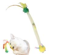 Yhsioaklo Juguetes para con Hierba gatera | Juguetes de Plumas de con Hierba gatera y Campanas, leasers de con Hierba gatera y Pluma, Accesorios de retráctiles para el Movimiento