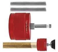 Yhsioaklo Limpiador de tubos de cobre para taladro | Cepillo de limpieza sanitaria, 1/2 pulgadas, 3/4 pulgadas, 1 limpiador de tubos de cobre resistente para industria, artesanía, hogar, fontanería