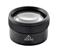 Yhsioaklo Lupa | Lupa de monedas | Lente de aumento de 30X | Lupas ópticas portátiles | Herramienta de escritorio de lectura de mano de 30 x 40 mm para sellos de joyero, mapas antiguos, vidrio