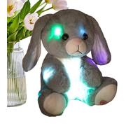 Yhsioaklo Luz nocturna de peluche, 25 cm, muñeco coleccionable, suave y suave, conejo de peluche, decoración para dormitorio de niñas y niños