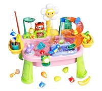 Yhsioaklo Mesa de juegos de agua - Juguetes eléctricos para piscina desmontables - Mesa acuática con fregadero de cocina, para niños y niñas, interior exterior, jardín, patio, césped, piscina