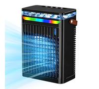 Yhsioaklo Misting Fan | 6 Speeds Table Air Blow Device with 7-Color Light