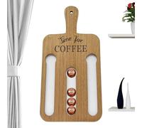 Yhsioaklo Organizador de cápsulas de café, contenedor para cápsulas de café, soporte para dosis vintage de madera para 14 - para bar para hotel, casa, cafetería, despensa y exposición