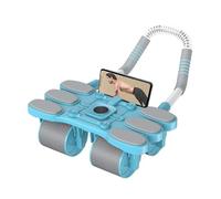Yhsioaklo Rueda Abdominal - Rodillo Abdominal Cuatro Ruedas con Rebote Automático - Equipo Fitness con Almohadilla Rodillas - Para Uso Doméstico En Gimnasio Dormitorio Viaje