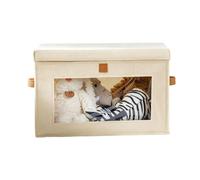 Yhsioaklo Storage Bins with Lids | Foldable Container with Clear Window