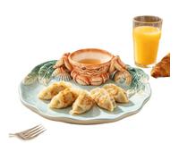 Yhsioaklo Sushi Plate with Crab Shape | Dipping Bowl 31cm Food Platter