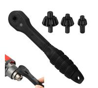 Yhsioaklo Taladro Chuck Ratchet Spanner, doble cabeza y mango antideslizante, doble uso profesional, herramientas eléctricas y para los trabajadores del garaje,