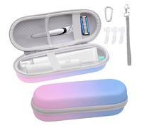 YHSKJCD Funda de viaje para cepillo de dientes eléctrico Oral-B/Oral-B Pro/Phlips Sonicare con 3 tapas para cabezales de cepillo de dientes, bolsa de almacenamiento protectora dura portátil con