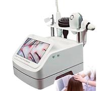 YhsPkAh Analizador Capilar 5 En 1 para Diagnóstico De Piel, Detector De Cabello Y Cuero Cabelludo con 5 Asas, Masajeador para La Pérdida De Cabello (Pantalla LCD)