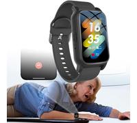 YhsPkAh Smart Watch with Fall Detection, Elderly Smart Bracelet with Sos Call Function, Fall Alert Devices for Elderly, Anti-Lost Positioning Bracelet for Dementia Alzheimer Autism Black