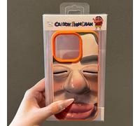 Yhsvie Funda para iPhone 15 Pro Max, diseño divertido, funda de silicona suave para niña, fina, TPU, antigolpes, anticaídas, bonita funda para iPhone 15 Pro Max, color naranja