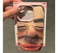 Yhsvie Funda para iPhone 15 Pro Max, diseño divertido, funda de silicona suave para niña, fina, TPU, antigolpes, antiarañazos, protección contra caídas, bonita funda para iPhone 15 Pro Max, color rosa