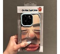 Yhsvie Funda para iPhone 15 Pro Max, diseño divertido, funda de silicona suave para niña, fina, TPU, antigolpes, anticaídas, bonita funda para iPhone 15 Pro Max, color azul