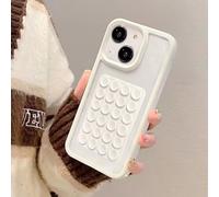 Yhsvie Funda Transparente para iPhone 14 plus/15 Plus Ultrafina Carcasa Ventosa Extraíble Silicona Case Clear Suave Resistente TPU Bumper Cover - Blanco