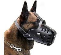 YHSW Bozales para Mascotas,Cuero Hecho a Mano,Perros medianos y Grandes,Caballos,Doberman Pastor Alemán del Este,máscaras Anti-mordidas adiestramiento de Perros,bozales Defensa,Servicio (M/L)