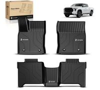 YHTAUTO Alfombrillas de Repuesto para automóvil para Todo Tipo de Clima, Alfombrillas de Repuesto para Toyota Tundra 2022-2023, Alfombrillas de Goma TPE de Ajuste Personalizado, Juego de 3