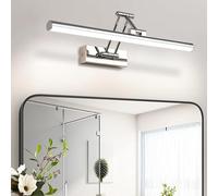 YHTlaeh LED Specchio Lampada 10W 720 Lumen Bagno Specchio Lampada Bianco Neutro 4000K Bagno Lampada IP44 Impermeabile No Flicker 230V (Cromo, 40CM)