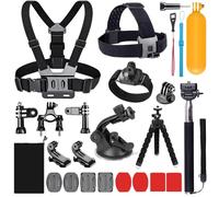 YHTSPORT 20-In-1 para Accesorios Gopro, Kit de Accesorios para cámara de acción para GoPro Hero 13 12 11 10 9 8 MAX 7 6 5 4 3 SJ4000 Xiaomi Yi DBPOWER y Otras cámaras Deportivas (20 in 1)